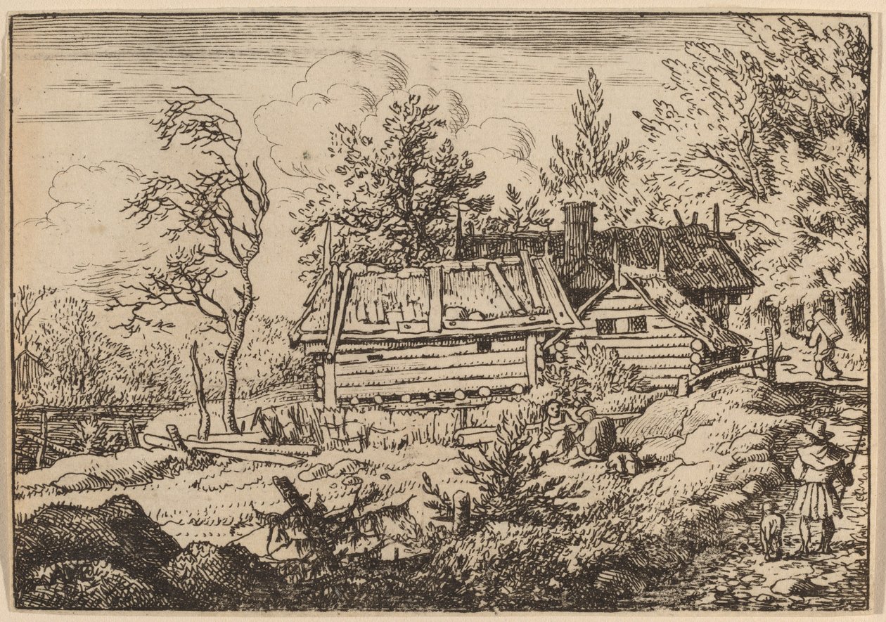 Poutník se psem, pravděpodobně c. 16451656. od Allart van Everdingen