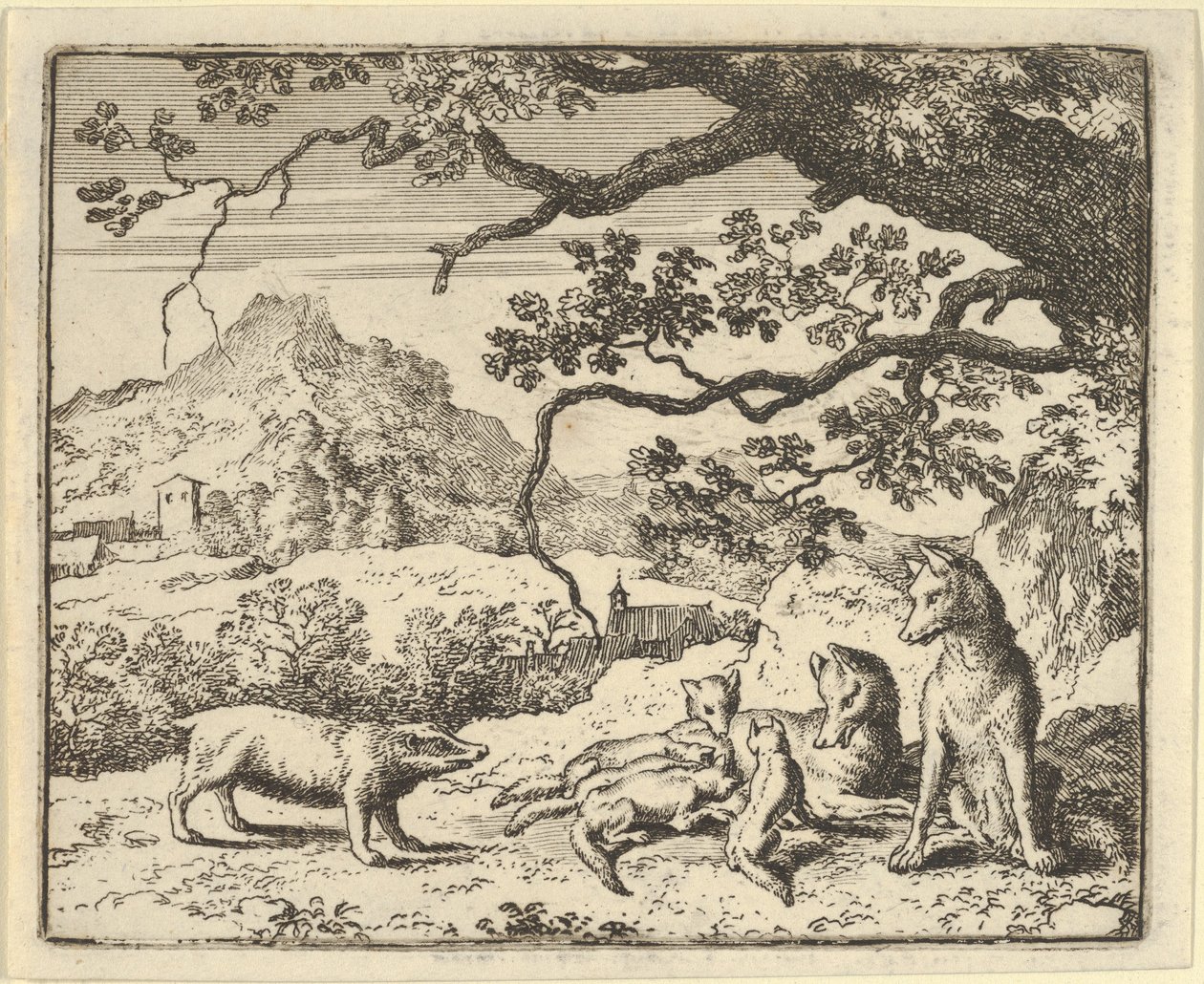 Renard dostává novou citaci od jezevce, 1650-75. od Allart van Everdingen