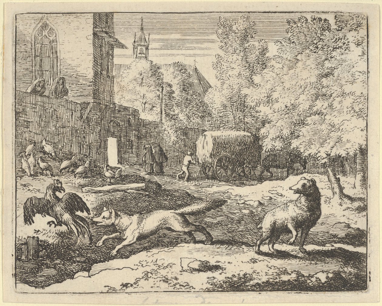 Renard chce najít kohouta, 1650-75. od Allart van Everdingen