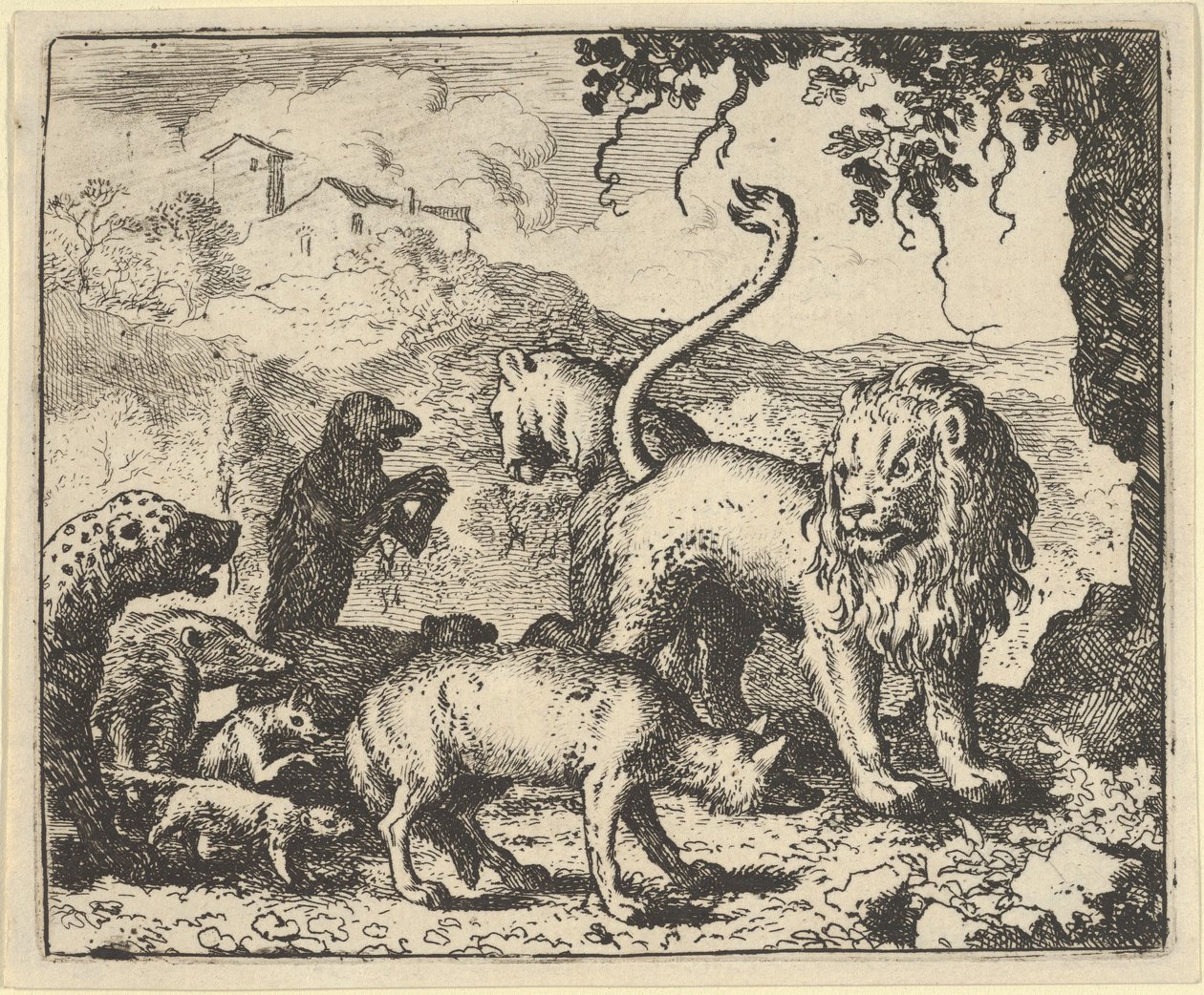 Renard je obviněn vlkem a několika zvířaty, 1650-75. od Allart van Everdingen