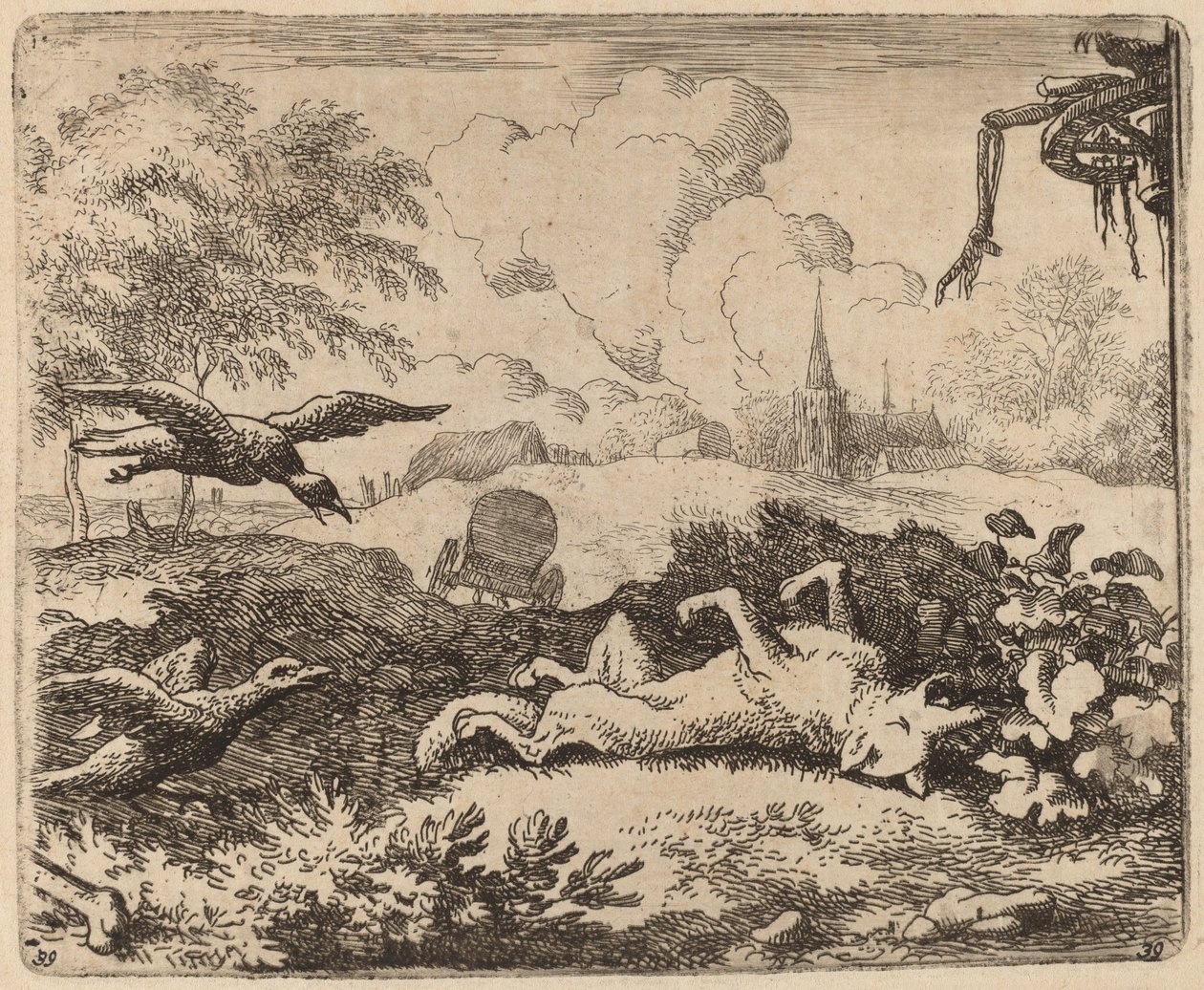 Reynard a vrány, pravděpodobně c. 16451656. od Allart van Everdingen