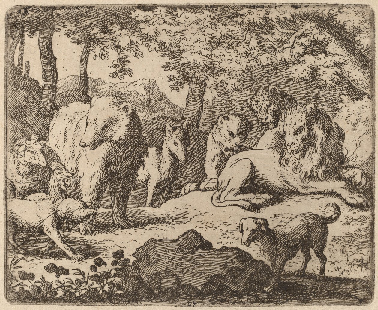 Reynard je propuštěn, aby vyprávěl svůj příběh, pravděpodobně c. 16451656. od Allart van Everdingen