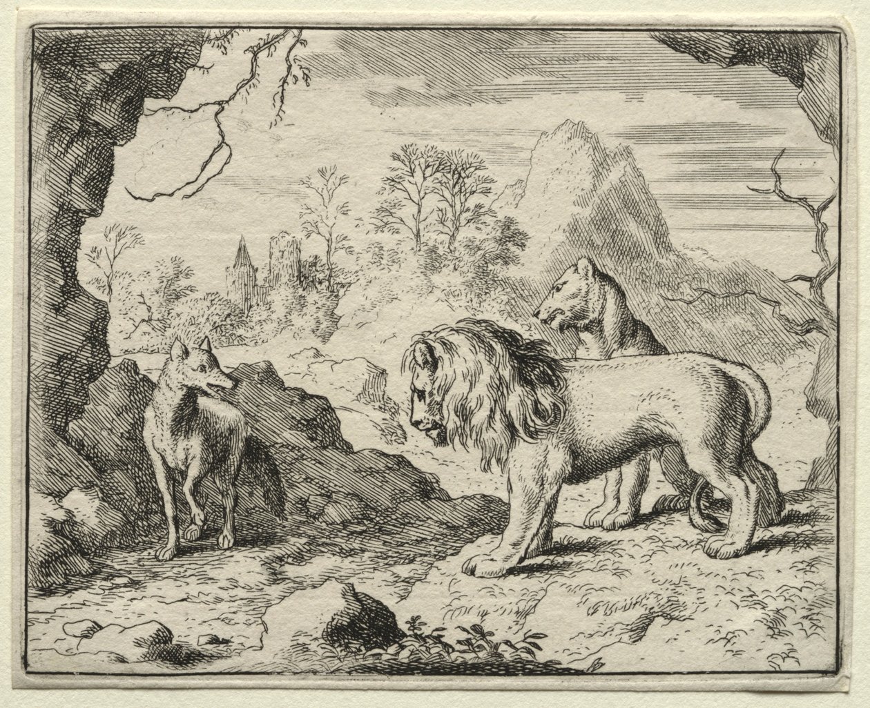 Reynard the Fox: Reynard Tells of Hidden Treasure. od Allart van Everdingen