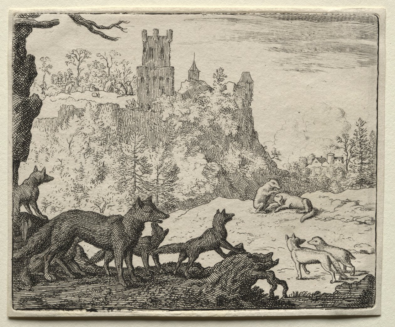 Reynard the Fox: Reynard a Badger odcházejí ke dvoru. od Allart van Everdingen