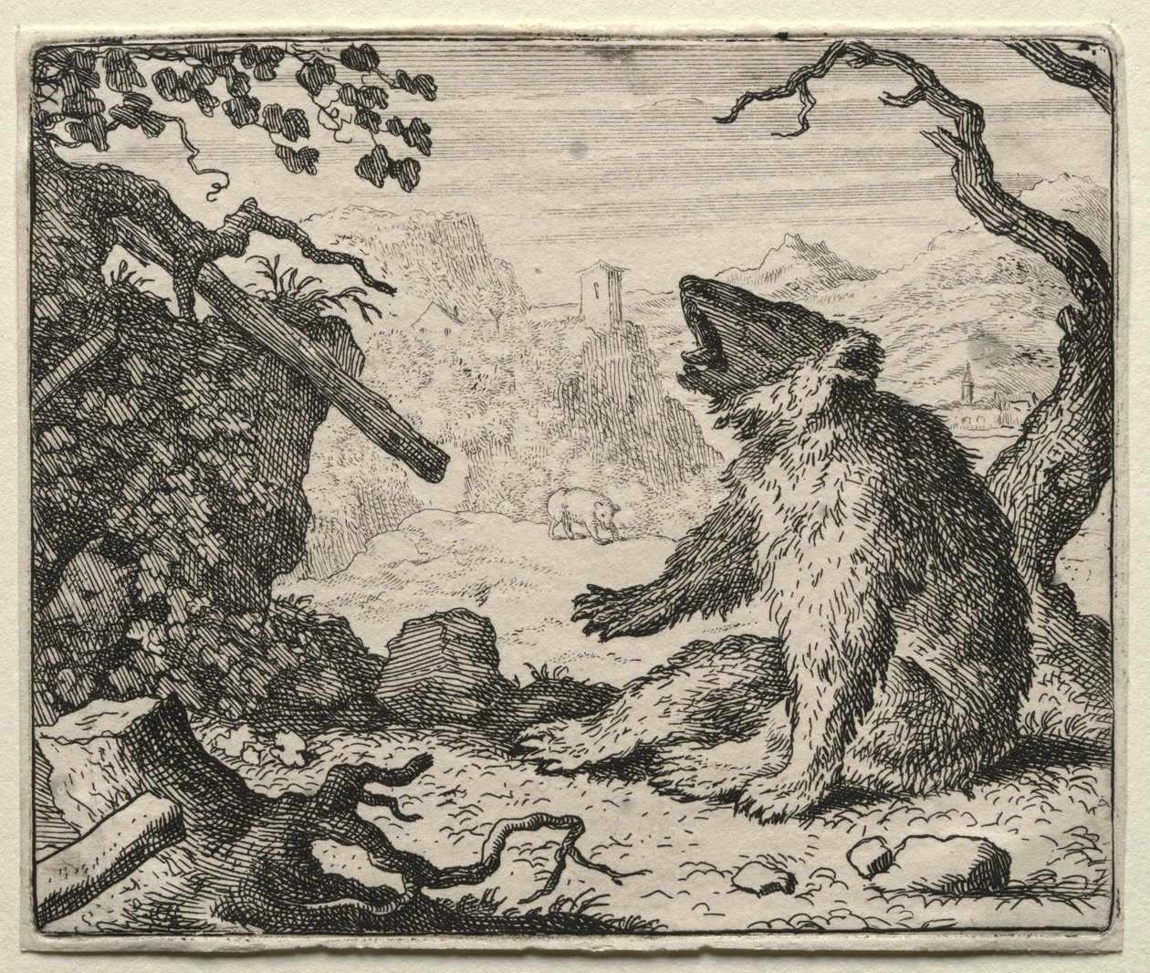 Reynard the Fox: The Bear volá Reynarda k soudu. od Allart van Everdingen