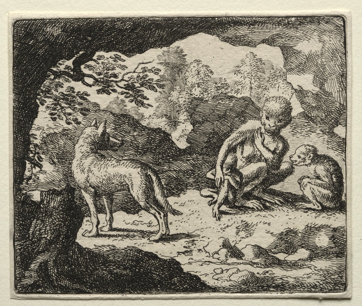 Reynard the Fox: The Wolf in the Monkeys Den. od Allart van Everdingen