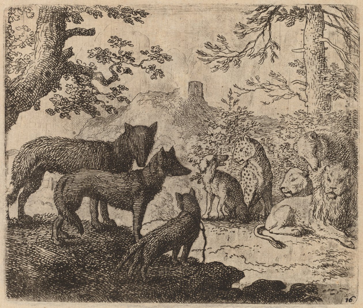 Reynardovi příbuzní se za něj přimlouvají, pravděpodobně c. 16451656. od Allart van Everdingen