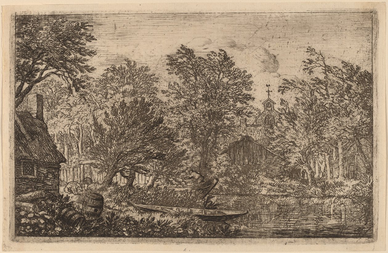 Skif na břehu řeky, pravděpodobně c. 16451656. od Allart van Everdingen