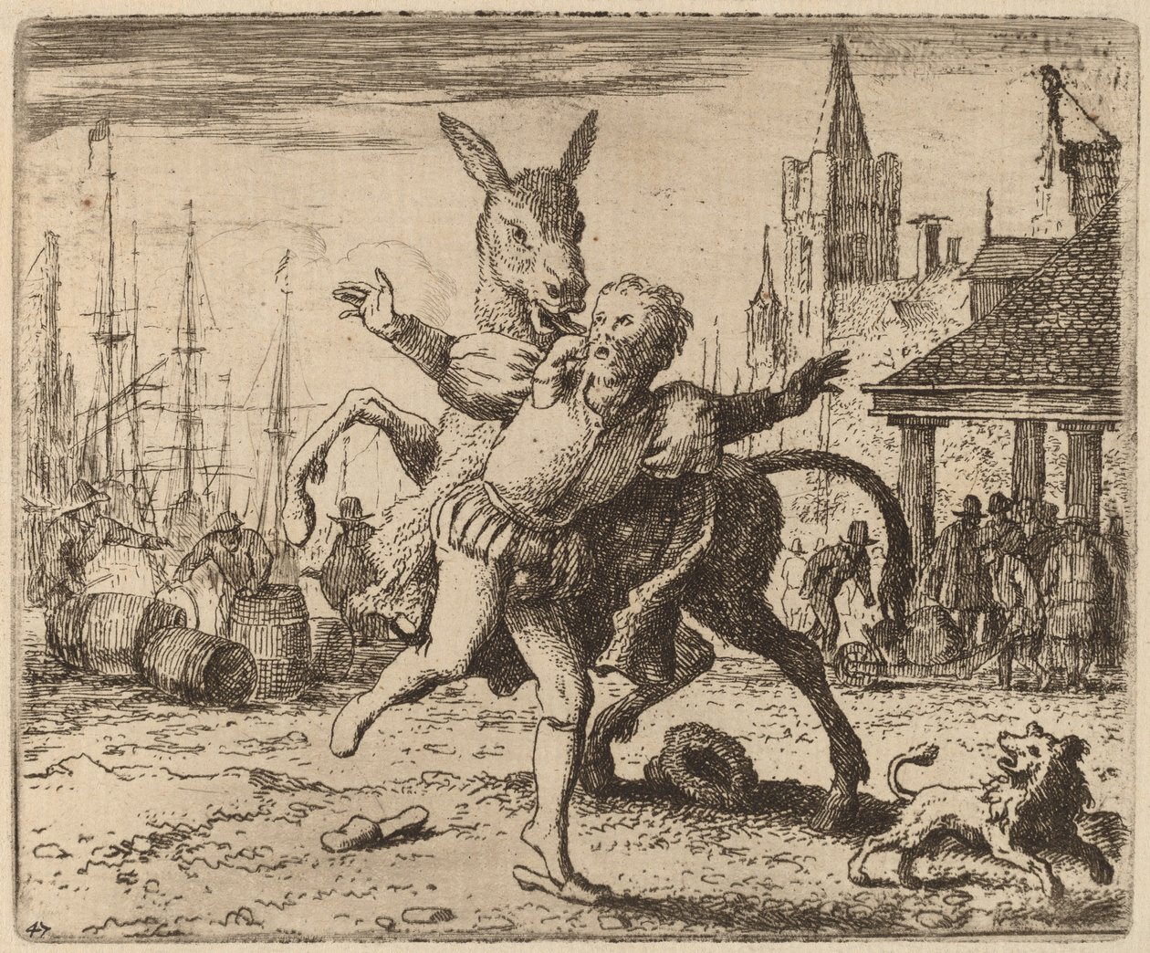 Ass and the Hound, pravděpodobně c. 16451656. od Allart van Everdingen