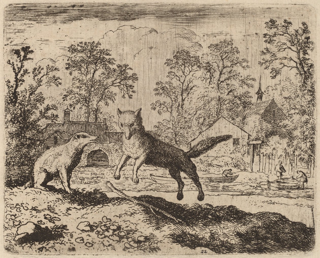 Jezevec ukládá Reynardovi pokání, pravděpodobně c. 16451656. od Allart van Everdingen