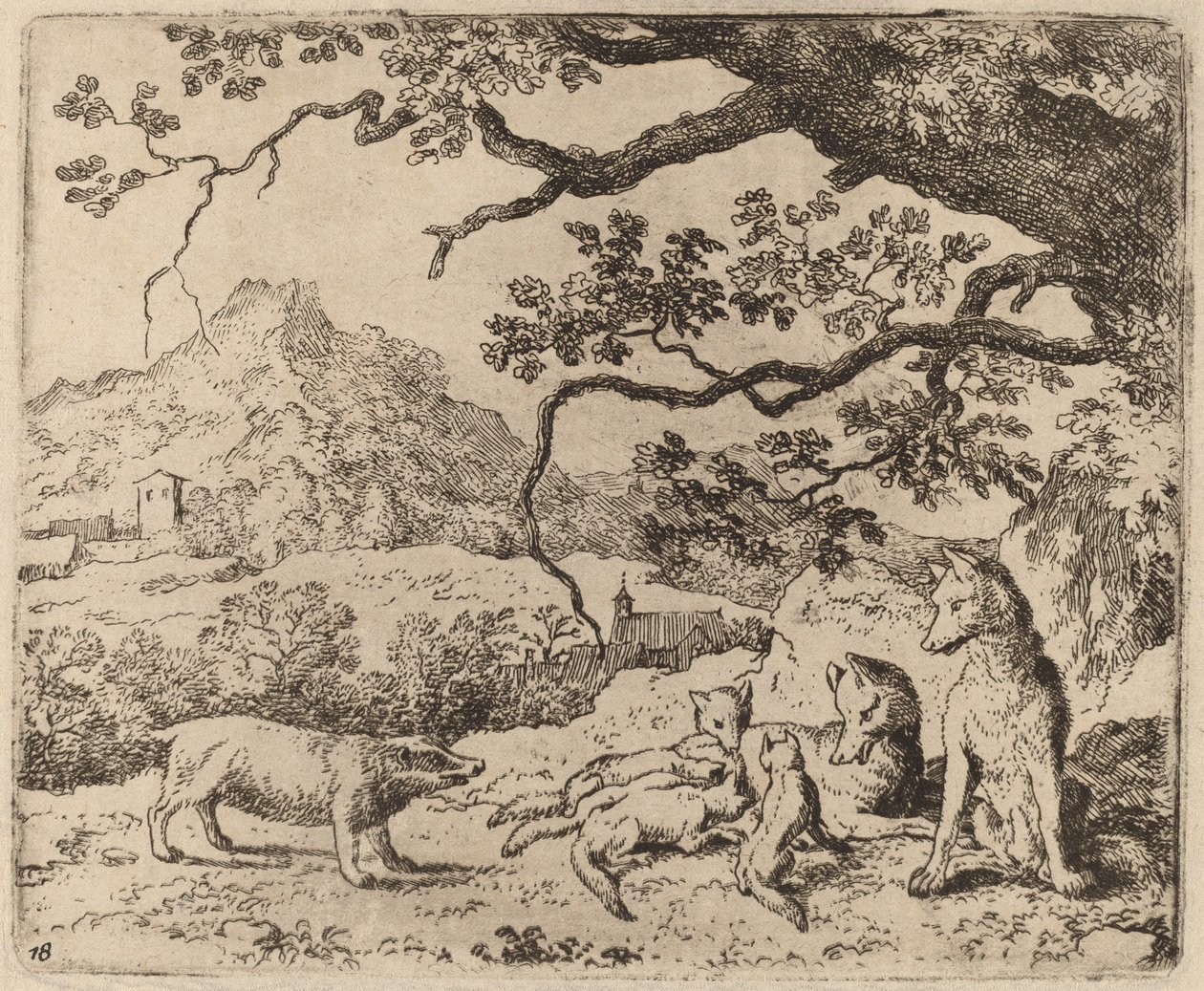 Jezevec poslaný jako posel, pravděpodobně c. 16451656. od Allart van Everdingen