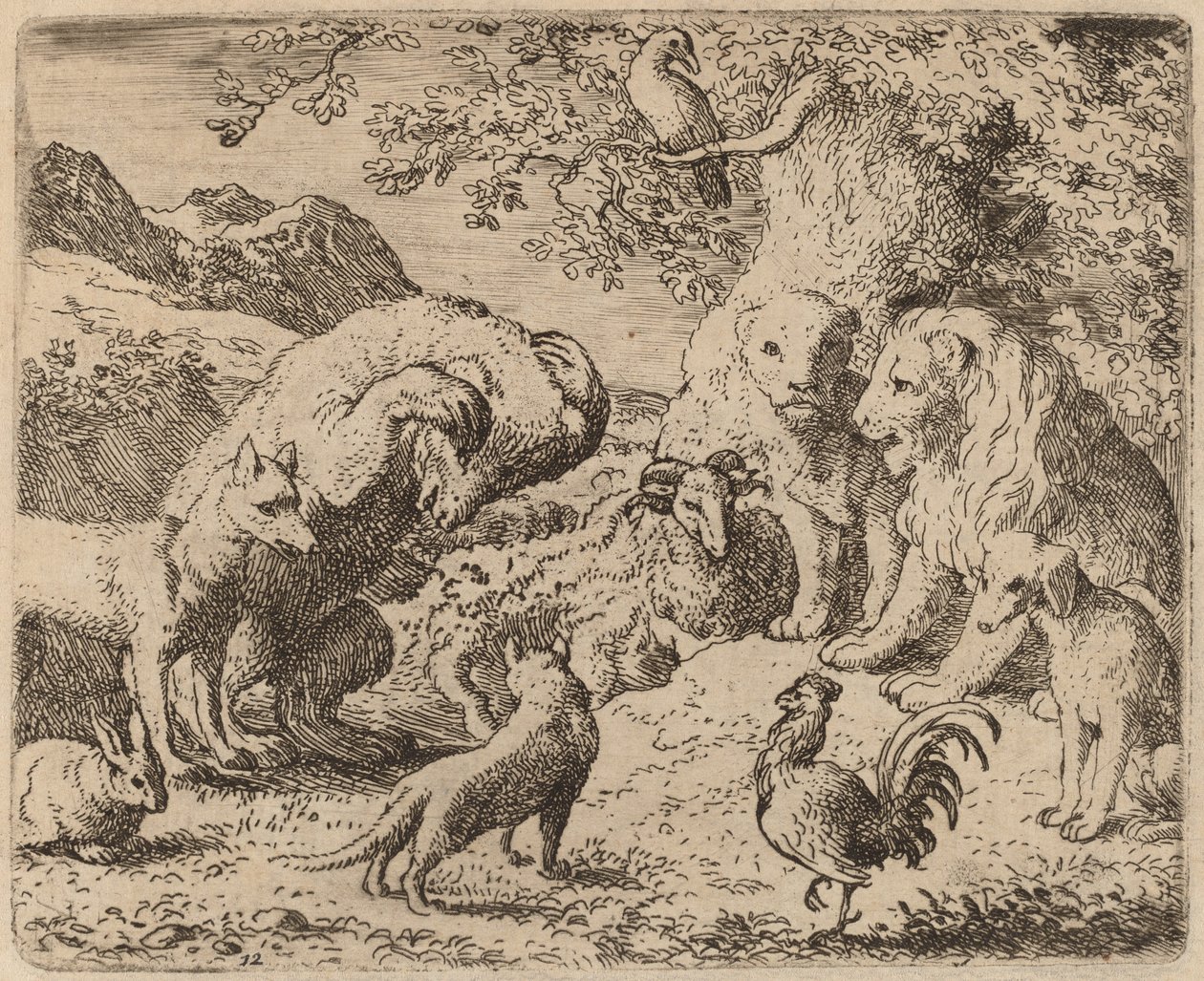 Medvěd prosí lva o spravedlnost, pravděpodobně c. 16451656. od Allart van Everdingen