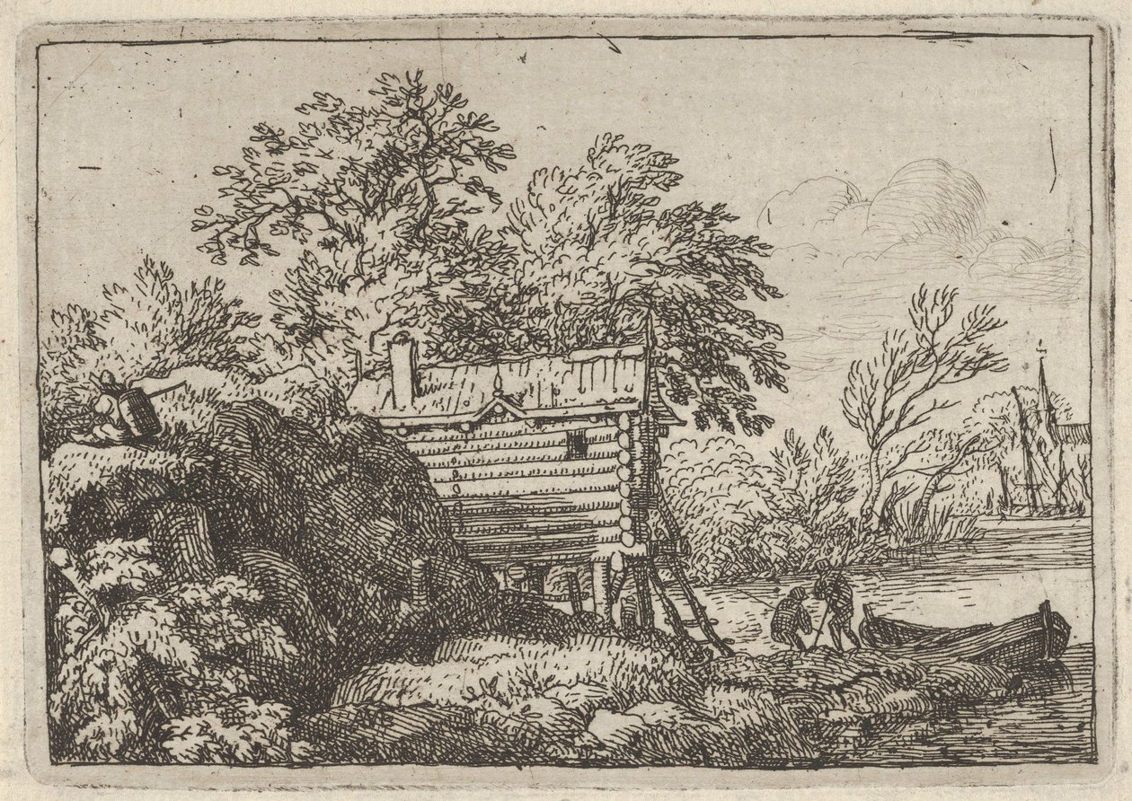 Rybářská bouda, 17. století. od Allart van Everdingen