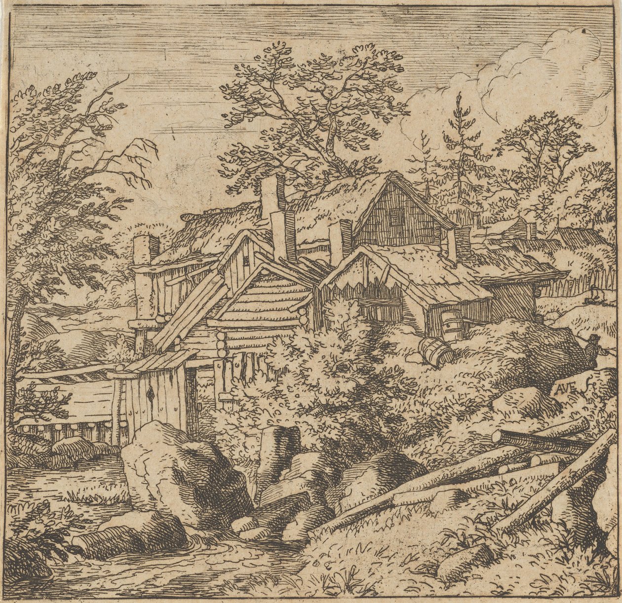 Hamlet on the Mountain Side, polovina 17. stol., polovina 17. stol. od Allart van Everdingen