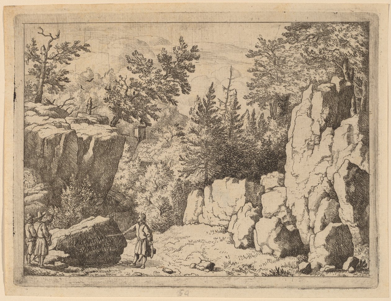 Nápis na skále, pravděpodobně c. 16451656. od Allart van Everdingen