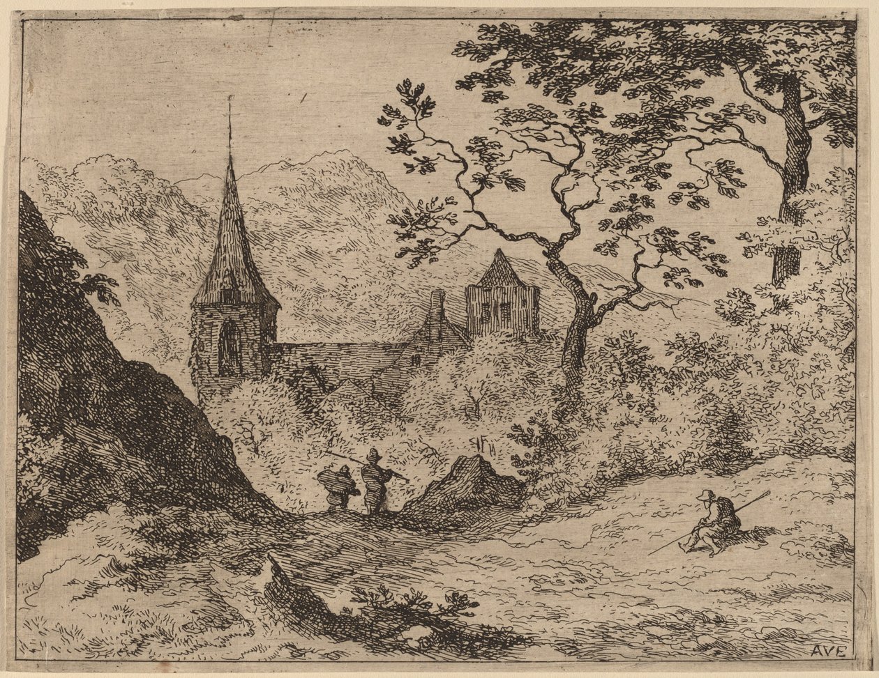 Věž, pravděpodobně c. 16451656. od Allart van Everdingen