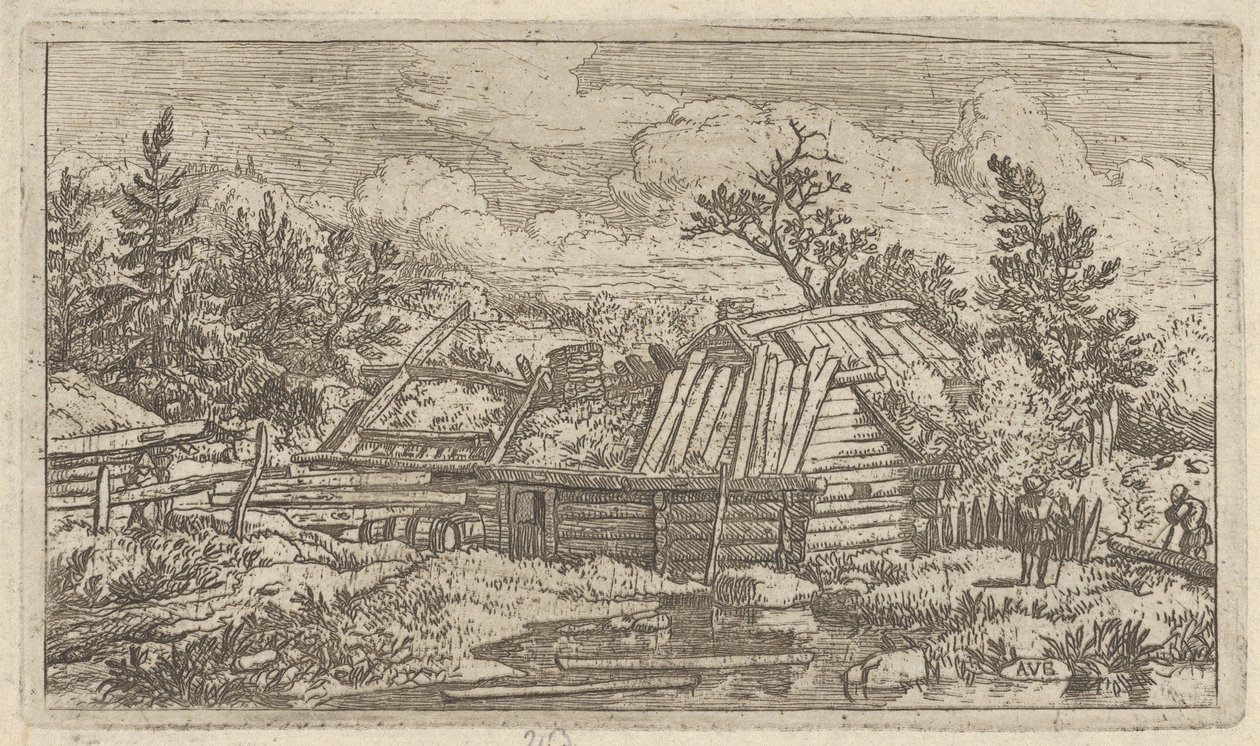 Dva paprsky plovoucí ve vodě, 17. století. od Allart van Everdingen