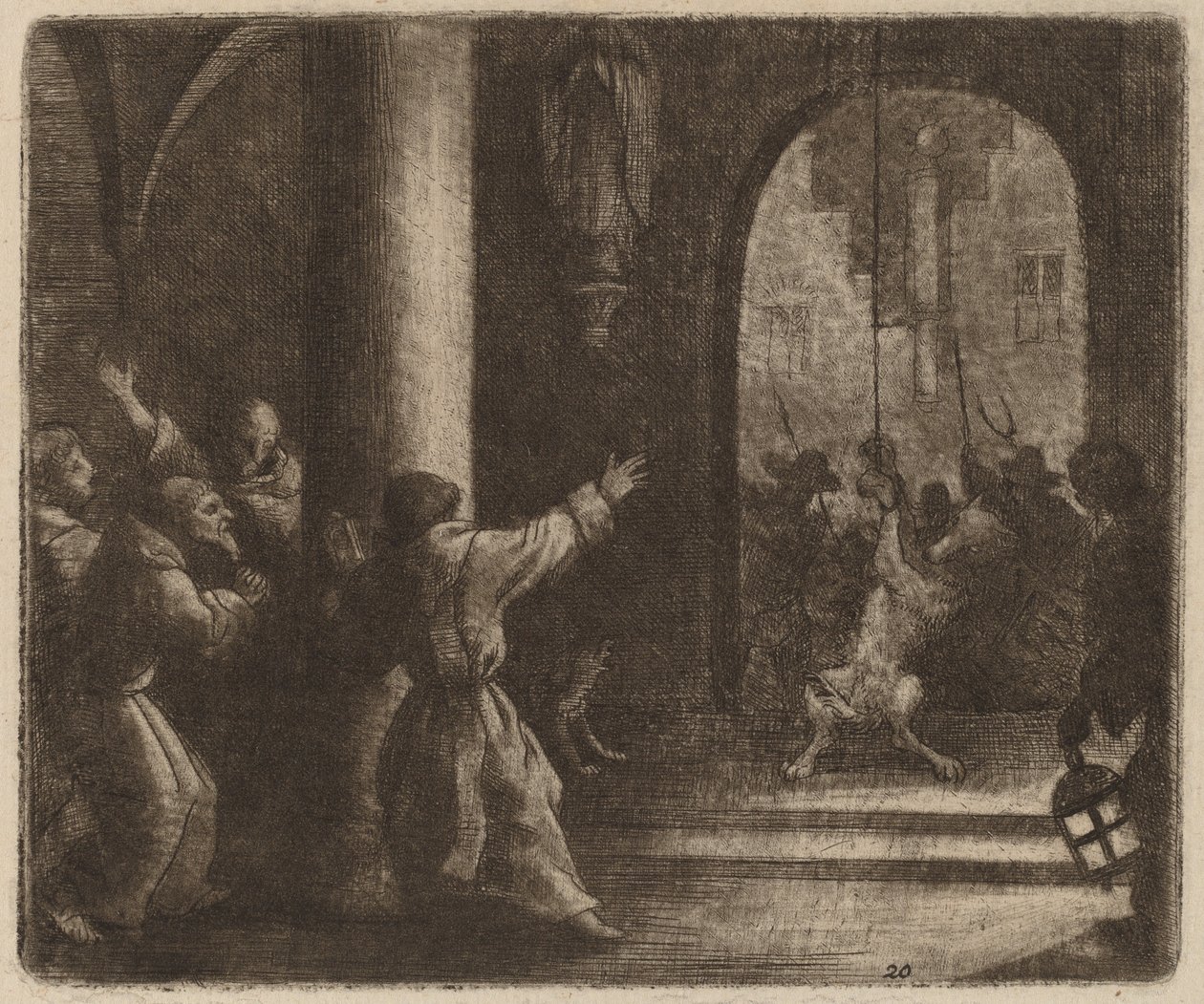 Vlk a klášterní zvon, pravděpodobně c. 16451656. od Allart van Everdingen