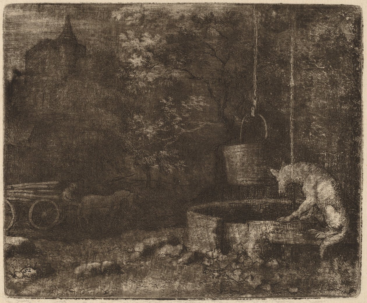 Vlk a studna, pravděpodobně c. 16451656. od Allart van Everdingen