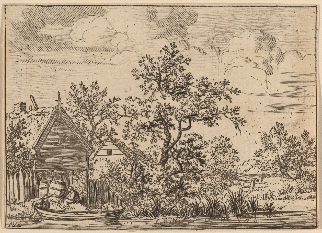 Dva sudy před chalupou, pravděpodobně c. 16451656. od Allart van Everdingen