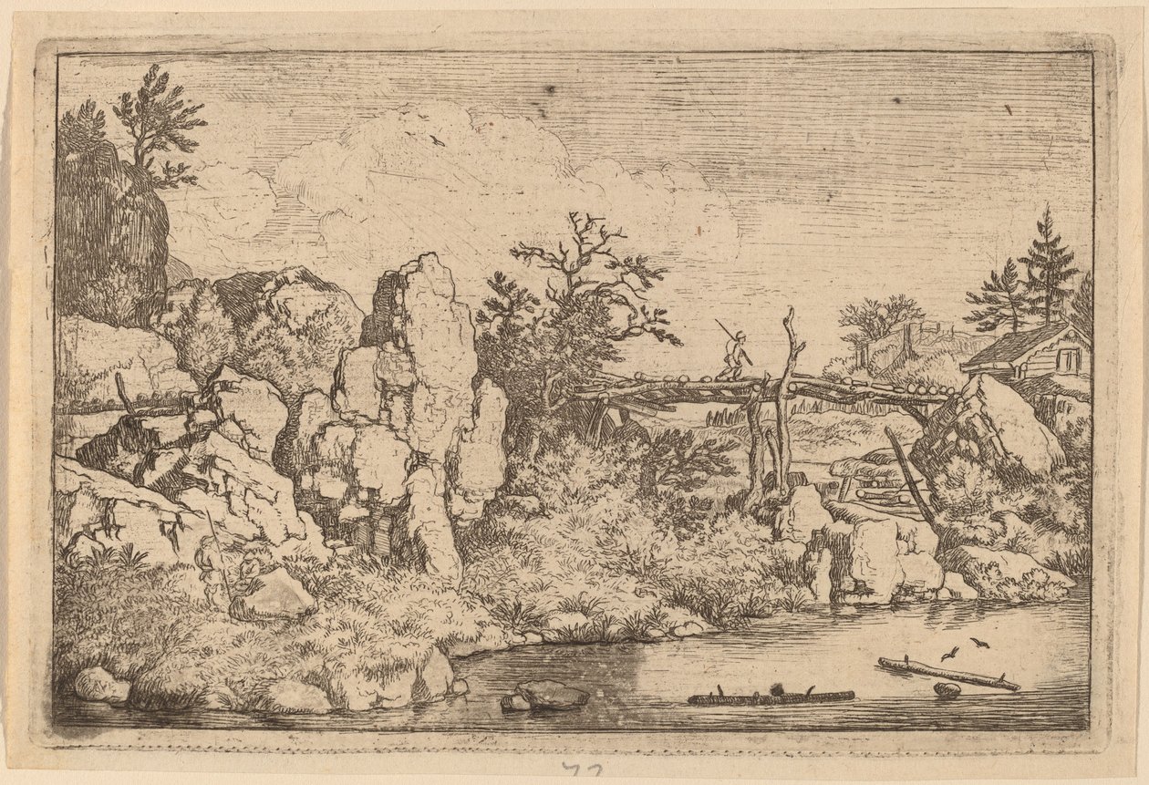 Dvě polena ve vodě, pravděpodobně c. 16451656. od Allart van Everdingen