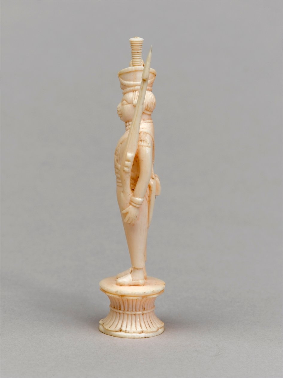 Bílý pěšec, šachová figurka, Indie, cca 1820 od Allen Edward Everitt