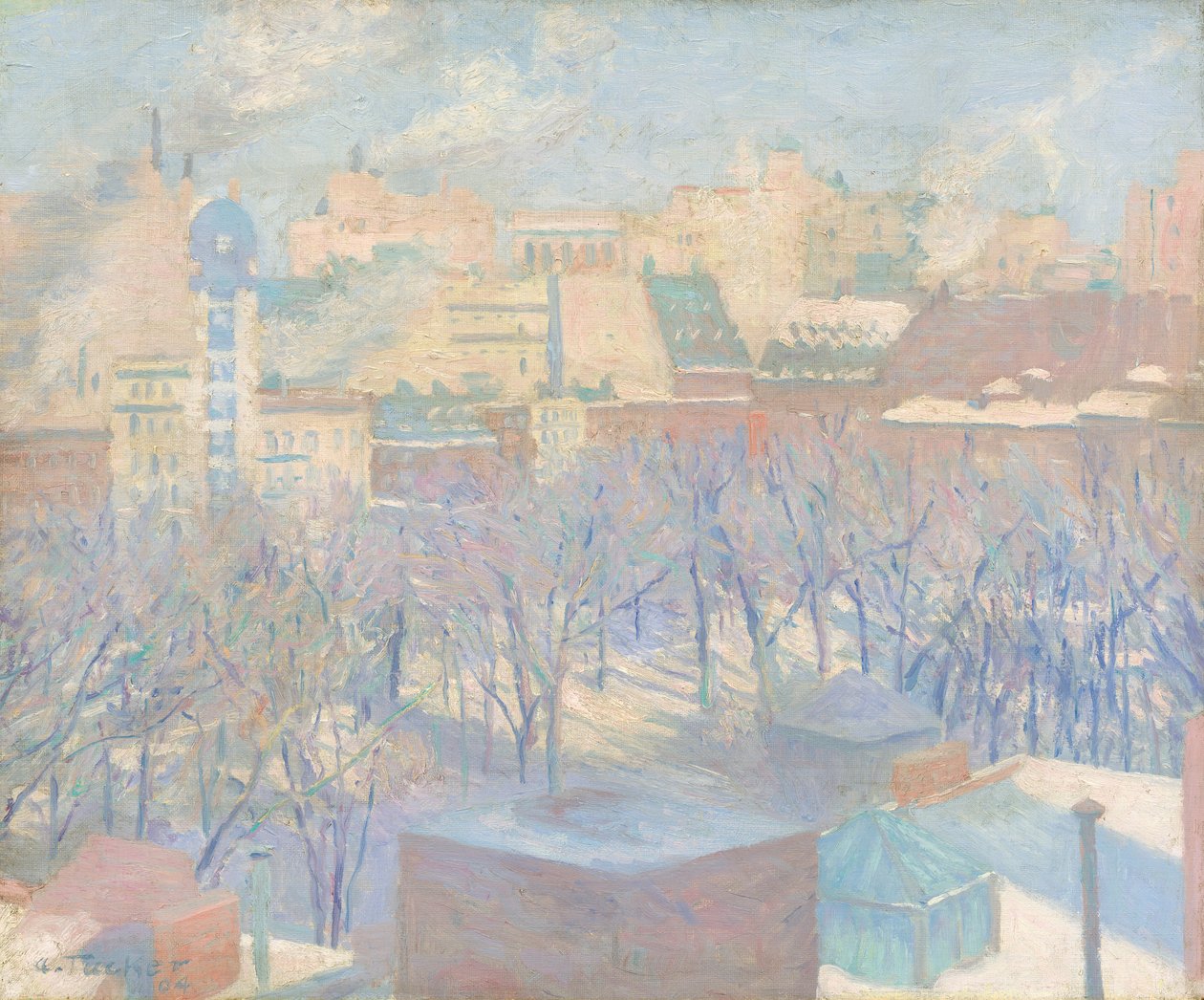 Madison Square, sníh, 1904 od Allen Tucker