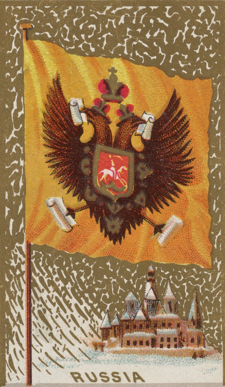 Rusko, od Flags of All Nations, Series 1 N9 pro Allen & Ginter Cigarettes Brands, 1887. od Allen and Ginter