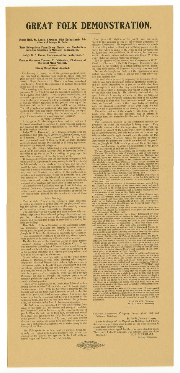 Událost byla přeplněna nadšenými obdivovateli Josepha W. Folka od Allied Printing