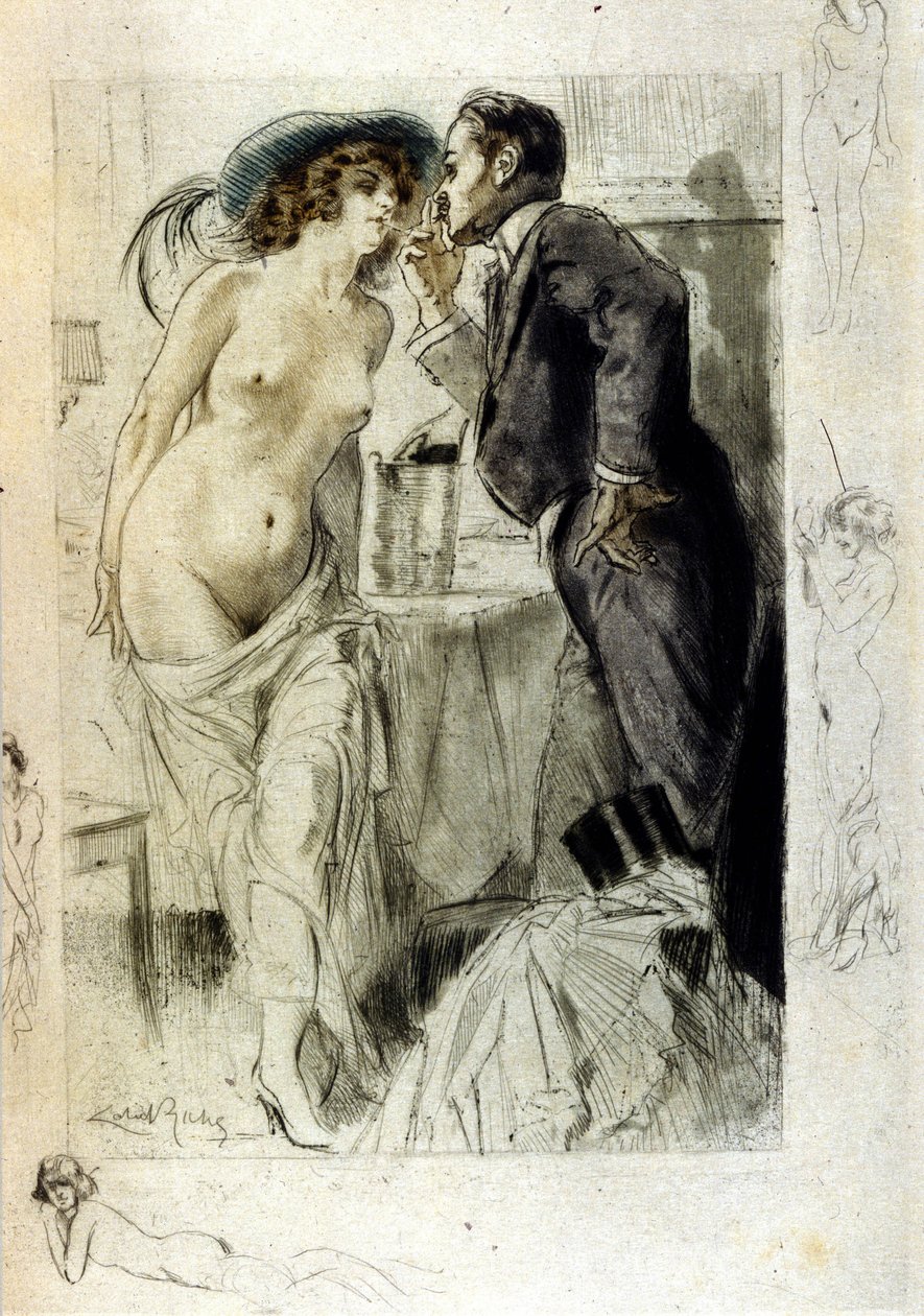 Ilustrace Almery Lobel-Riche (Lobel Riche) (1880-1950) z roku 1926 pro „Le journal d