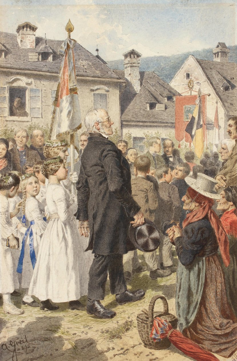 Procesí Božího těla od Alois Greil