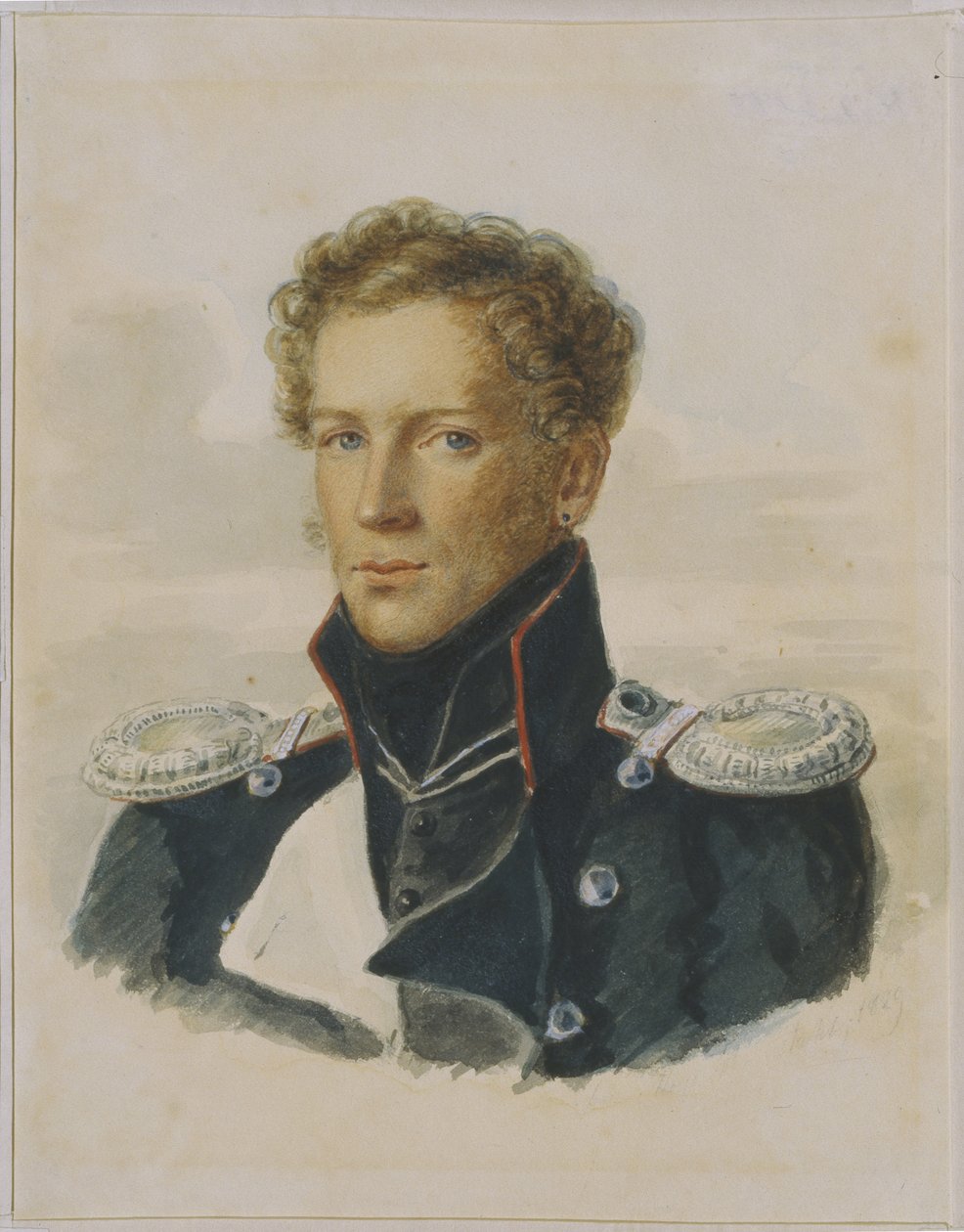 Sergey Lanskoy 1789-1832, důstojník rytířské gardy, 1829 od Alois Gustav Rockstuhl