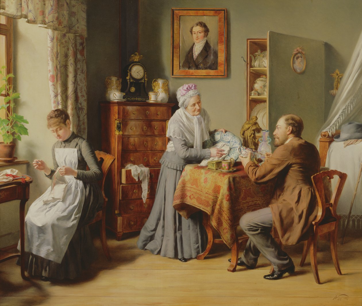 Leštění Číny, 1889 od Alois Nigg