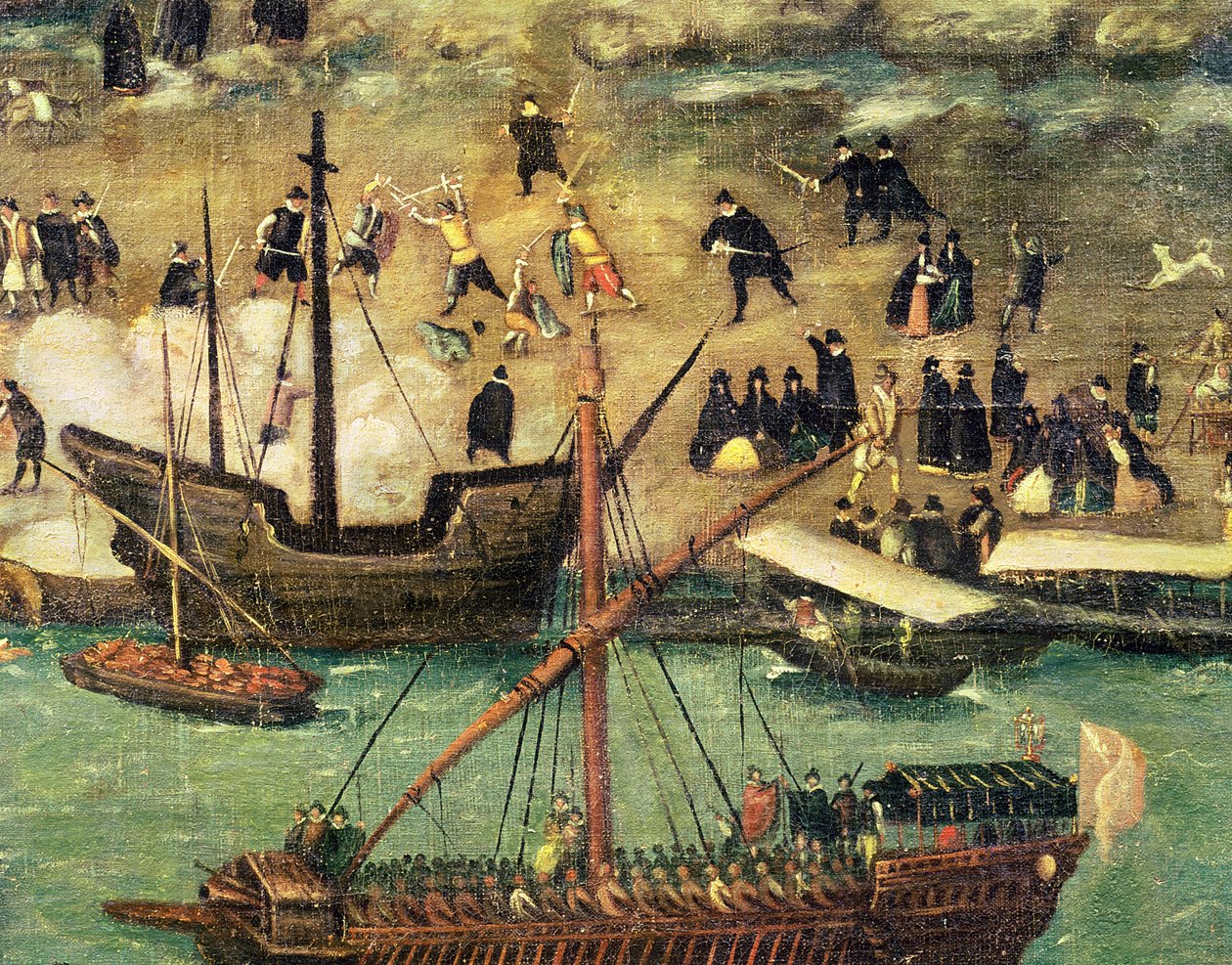 Sevillský přístav, kolem roku 1590 (detail) od Alonso Sánchez Coello