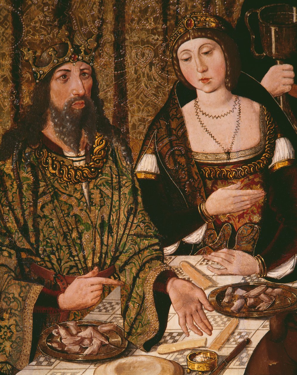 Život svatého Tomáše v Indii, svatební hostina králova syna z Andropolis (detail) (viz také 346169, 346171) od Alonso de Sedano