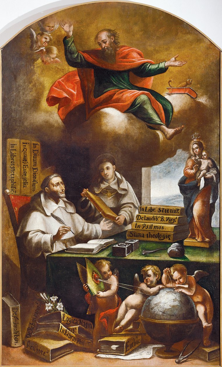 Svatý Pavel se zjevuje svatému Albertu Velikému a svatému Tomáši Akvinskému od Alonsa Antonia Villamora (1661-1729). Klášter San Esteban, Salamanca. od Alonso Antonio Villamor
