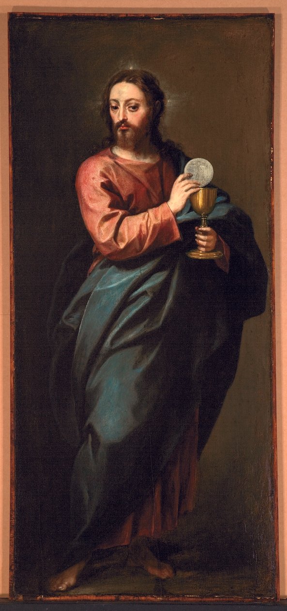 Kristus žehná hostii, kolem 1635 od Alonso Cano