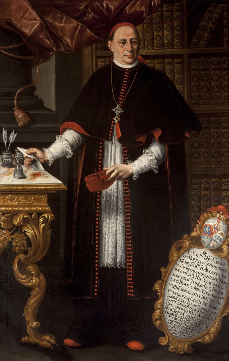 Baroko: Portrét kardinála Gaspara de Molina y Oviedo (1679-1744) od Tovara, Alonso Miguel de (1678-1758), první třetina 18. stol.. Olej na plátně od Alonso Miguel de Tovar
