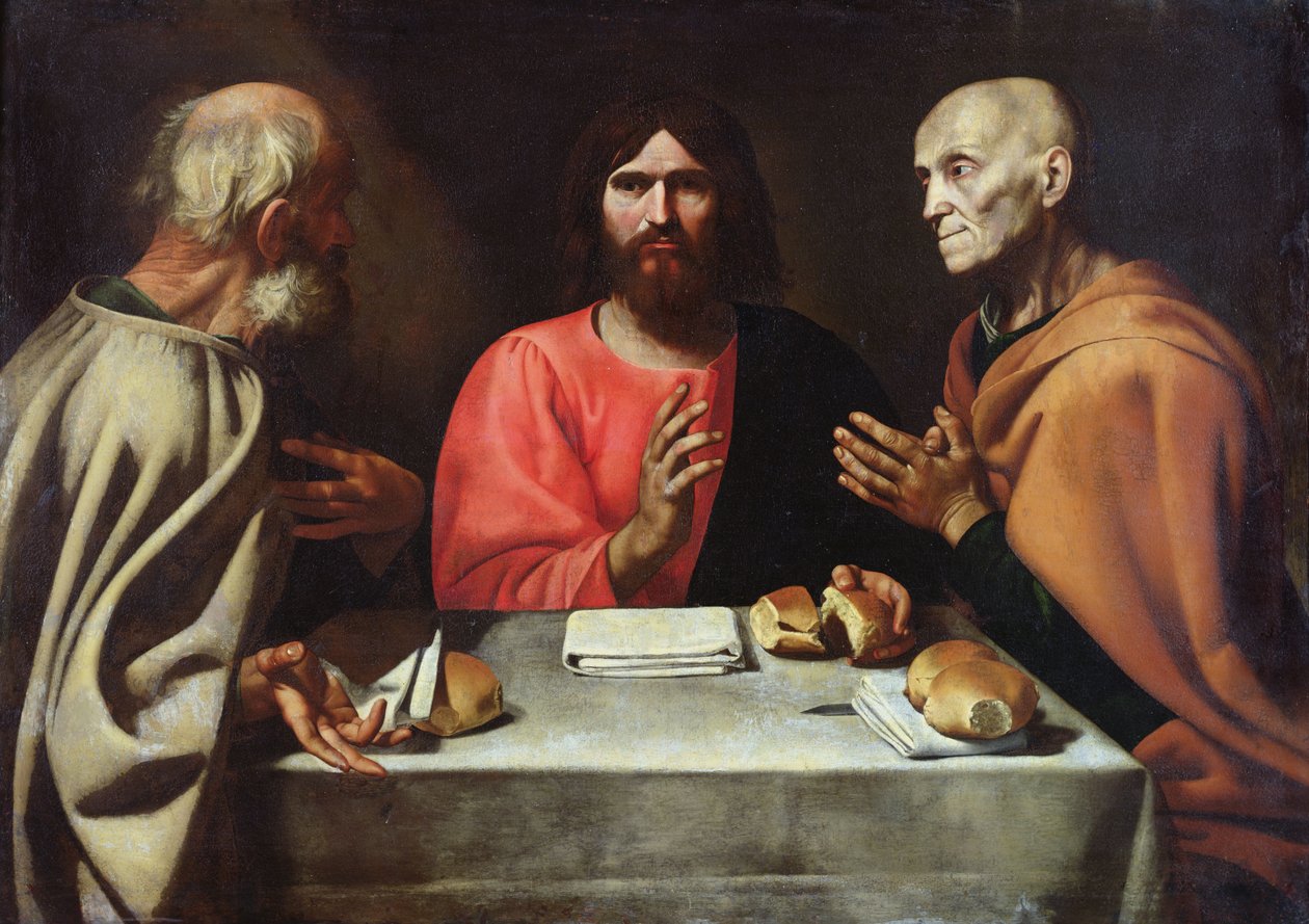Večeře v Emauzích, kolem roku 1610 od Alonso Rodriguez