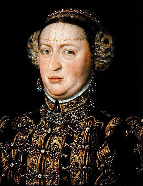 Kateřina Rakouská, královna Portugalska (1507-78) (olej na dubovém panelu) od Alonso Sánchez Coello
