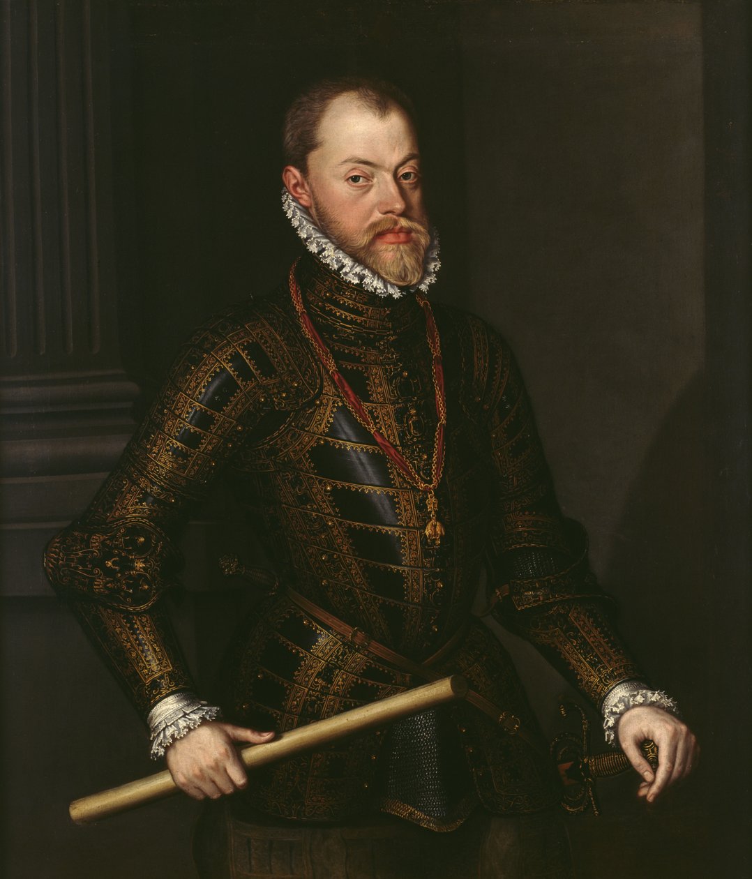 Philip II Espanjalainen (1527–1598) n. 1570 (öljy kankaalle) od Alonso Sánchez Coello
