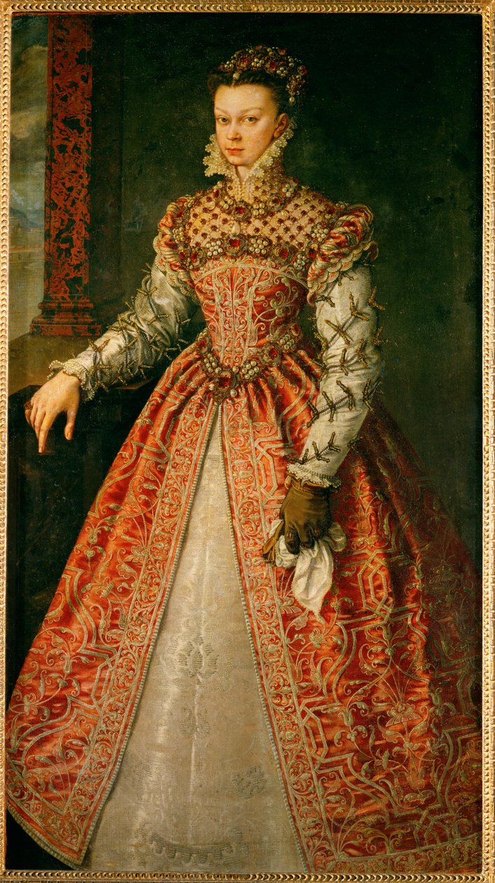 Alžběta z Valois, dcera Jindřicha II. a Kateřiny Medicejské ... (malba na plátně) od Alonso Sánchez Coello