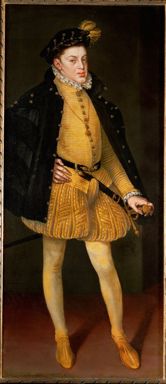 Nemluvně Don Carlos, syn Filipa II. a jeho první manželky a sestřenice Marie Portugalské... (malba na plátně) od Alonso Sánchez Coello