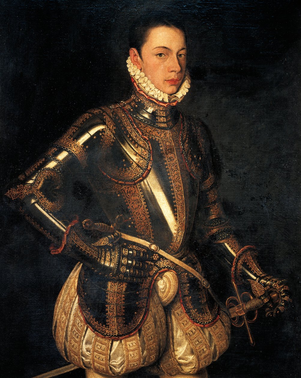 Portrét Alessandra Farnese (olej na plátně) od Alonso Sánchez Coello
