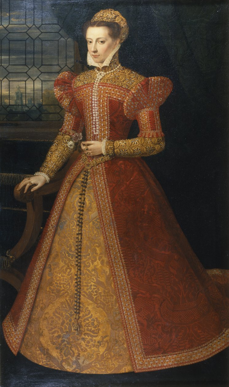 Portrét neznámé dámy, kolem 1575 (olej na plátně) od Alonso Sánchez Coello