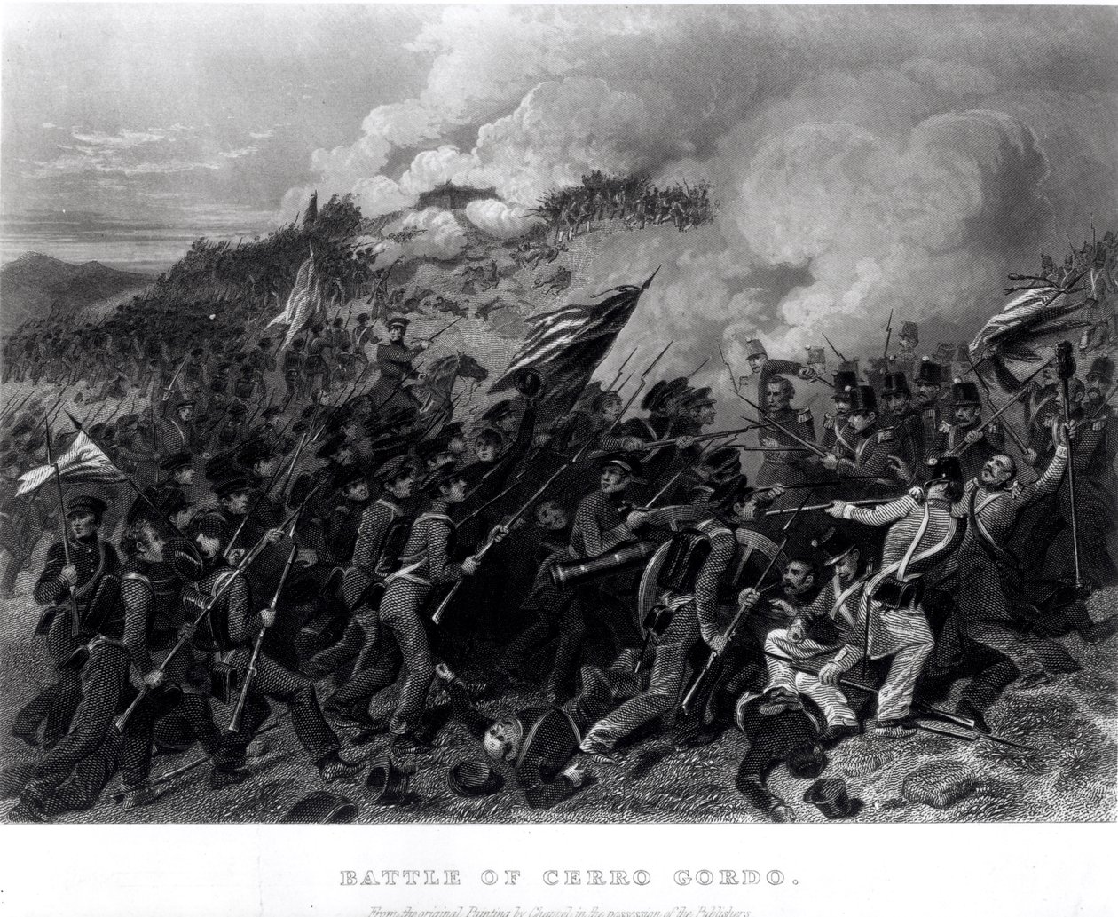 Bitva u Cerro Gordo, duben 1847 od Alonzo Chappel