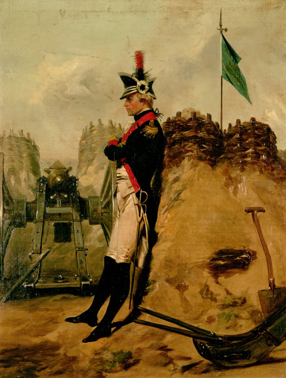 Alexander Hamilton (1757-1804) v uniformě newyorského dělostřelectva od Alonzo Chappel