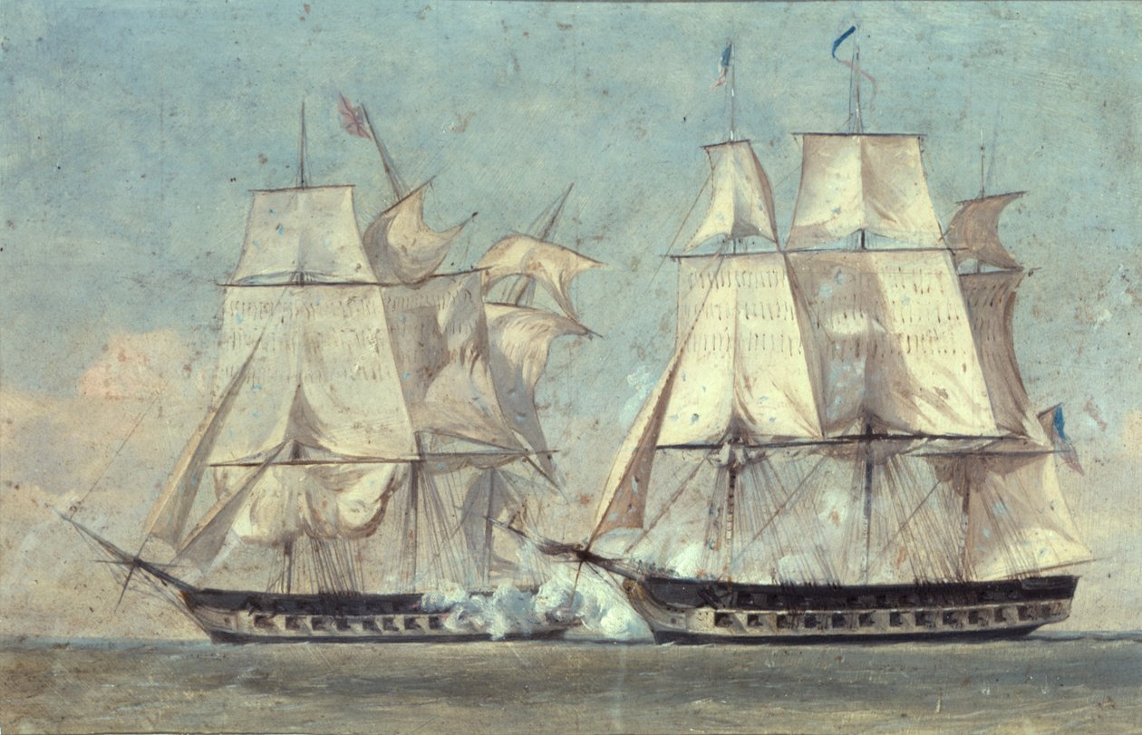Bitva mezi Spojenými státy a Makedonií, 25. října 1812, 1859 od Alonzo Chappel