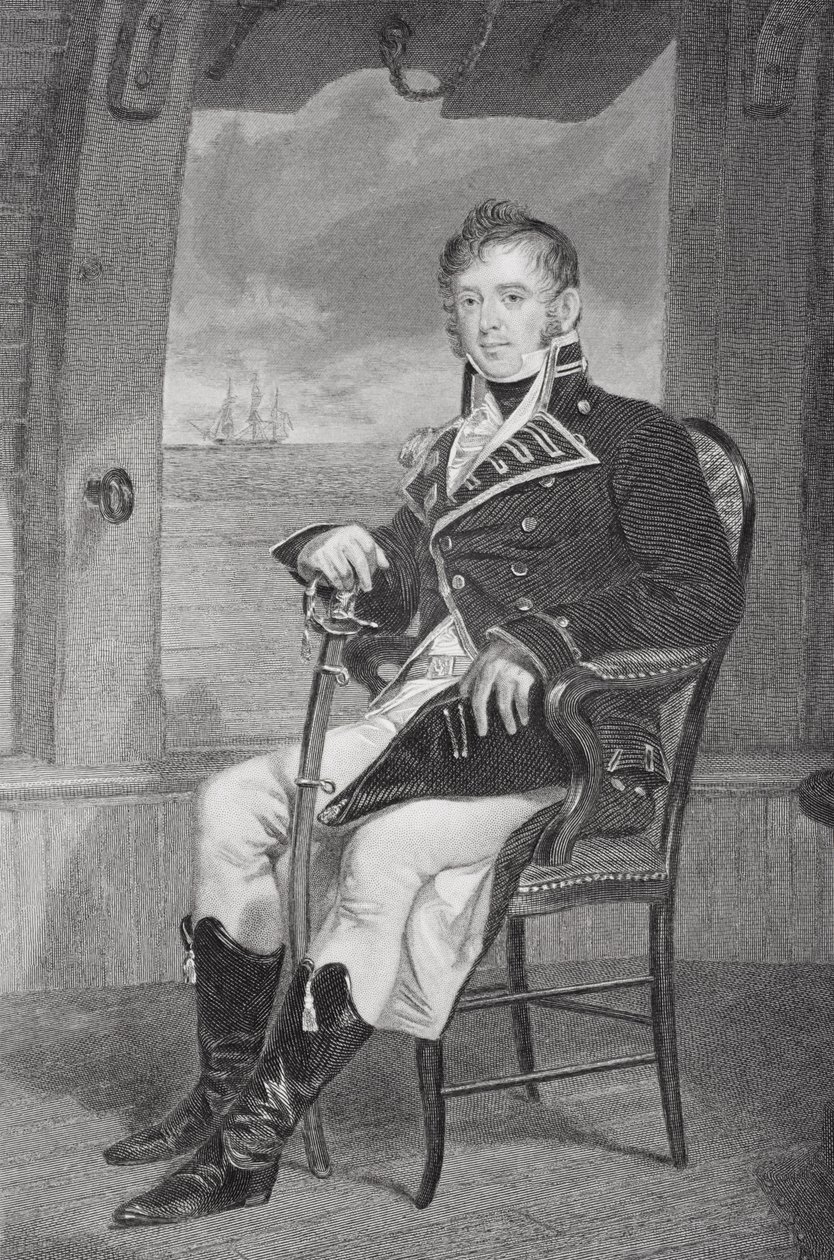 Portrét Jamese Lawrence (1781-1813) (litho) od Alonzo Chappel