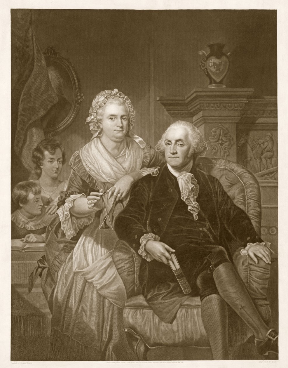 Washington at Home, hospoda. 1867 od Alonzo Chappel